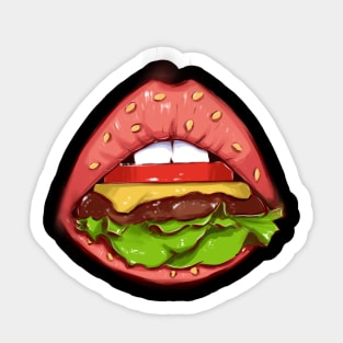 Lips-burger Sticker